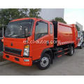 Sinotruk Howo 6ton 7cbm camión de basura comprimida